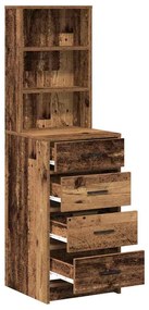 Highboard Madeira Velha 40x41x135 cm Madeira Engenharia