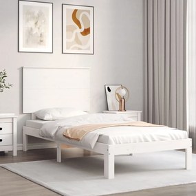vidaXL Cama sem colchão 90x200 cm madeira de pinho maciça branco
