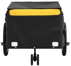 Reboque para bicicleta 45 kg ferro preto e amarelo