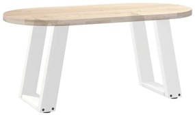 Pés para mesa de centro em formato de U, 2 peças, branco, 38x(42-43) c
