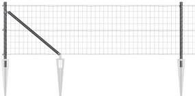 Cerca Euro com 7 postezinhos 0,4 x 10 m em aço galvanizado cinza