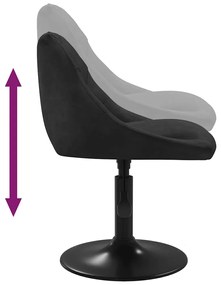 Cadeiras de jantar giratórias 4 pcs veludo preto