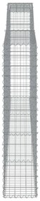 Cestos gabião arqueados 7pcs 400x30x140/160cm ferro galvanizado