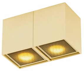 Candeeiro de teto design dourado 2 luzes - Qubo Honey Design
