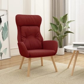 Poltrona Kai de Descanso em Tecido - Vermelho Tinto - Design Nórdico