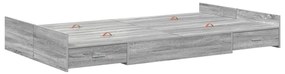 Cama com armazenamento Grey Sonoma Sonoma cinzento 120 x 190 cm