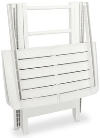 Conjunto bistrô para jardim 3 pcs plástico branco