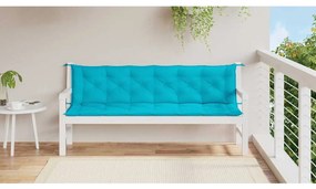 Almofadões p/ banco de jardim 2 pcs 200x50x7 cm tecido turquesa