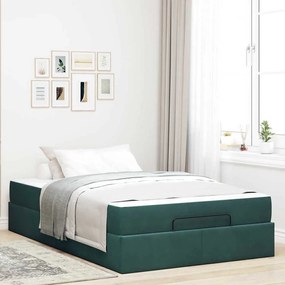 vidaXL Estrutura da Cama Verde-escuro 140 x 190 cm Veludo