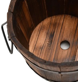 3 pcs conjunto de vasos em forma de balde abeto maciço