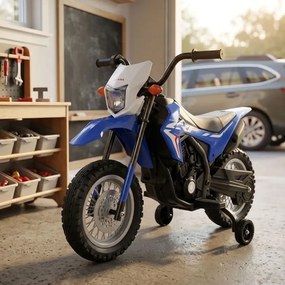 Mota elétrica 12V  para crianças 3 a 6 anos Honda CRF250L Azul