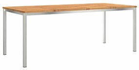 Mesa de Jantar Exterior 200x90x74,5 cm Madeira Maciça de Acácia