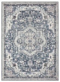 Tapete SONGMICS HOME 120 x 170 cm Tapete para sala de estar Tapete antiderrapante Estilo vintage tradicional Sala de estar Cozinha Corredor Sala de jantar Lavável à máquina Cinza pomba TAR032G01