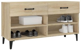 Sapateira 102x35x55 cm derivados de madeira cor carvalho sonoma