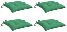 Almofadões de cadeira 4 pcs 40x40x7 cm tecido oxford verde