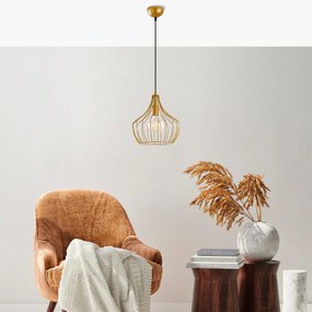 Candeeiro de Teto Mezopotamya – Dourado – 27 cm x 126 cm