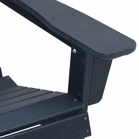 Cadeiras Adirondack vidaXL com Apoios de Pés 2 pcs Azul-marinho HDPE