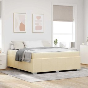 vidaXL Estrutura da Cama Creme 180 x 200 cm tecido