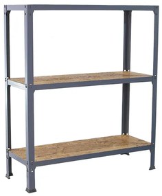 Estante com 3 Prateleiras madeira SIMONHOME CLICK WOOD MINI 3/300 CINZENTA/OSB Capacidade P/ prateleira 150 Kg Dimensões 900x800x300 mm