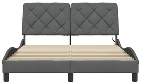Estrutura de cama com LED sem colchão 140x200 cm tecido