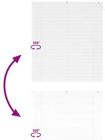 Persiana de Janela com cortinas Outros Manual Branco 80 x 130 cm Alumí