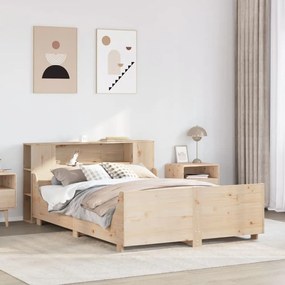 vidaXL Cama sem colchão 140x190 cm madeira de pinho maciça
