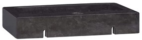 Lavatório de parede 38x24x6,5 cm mármore preto