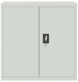 Armário de escritório com 2 portas 90 cm aço cinzento