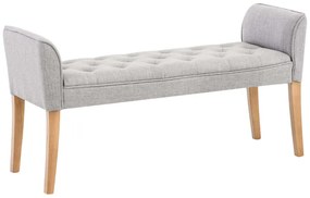 Banco estofado Cleopatra 64 x 128 x 43 cm Cinzento