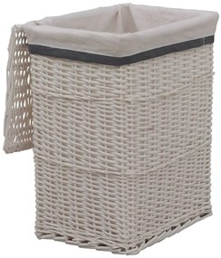 Cesto de roupa suja salgueiro branco