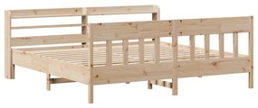 Cama sem colchão 200x200 cm madeira de pinho maciça