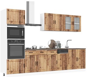 vidaXL 7 peças armário de cozinha conjunto Kalmar madeira velha