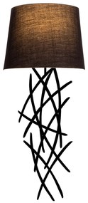 Aplique de Parede Asaf – Preto – 15 x 28 cm