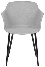 Conjunto de 2 cadeiras de jantar em tecido cinzento claro ELIM Beliani