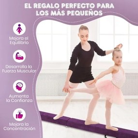 Barra de equilíbrio Ginástica dobrável com base de madeira maciça e superfície antiderrapante de espuma portátil com alça para crianças e adolescente