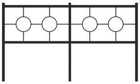 Cabeceira de cama 160 cm metal preto