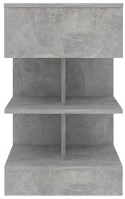 Mesa de cabeceira derivados de madeira cinzento cimento