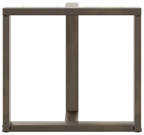 Pés de mesa de jantar em forma de T, 2 peças, preto, 80x35x(72-73) cm,