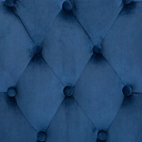 Cadeiras de jantar 6 pcs veludo azul