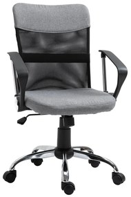 Cadeira ergonômica giratória de escritório com assento ajustável em al