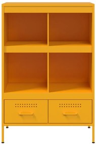 Móvel alto 68x39x101,5 cm aço amarelo mostarda