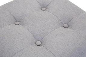 Conjunto de 2 bancos Pharao 46 x 45 x 45 cm Cinzento claro