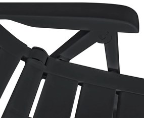 Conjunto de jantar de exterior 11 pcs plástico antracite