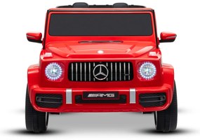 Carro elétrico para crianças Mercedes-Benz G63 AMG 24V, 4x4, 2 Lugares assento couro sintético, Rodas Eva Macias Vermelho