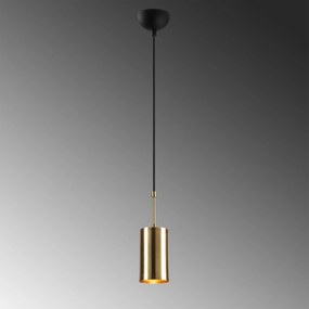 Candeeiro de Teto Kem – Dourado e Preto – 9 cm x 124 cm