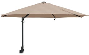 vidaXL Guarda-sol de Jardim Cinzento-acastanhado 248 x 248 x 148 cm