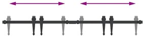 Kit p/ porta de armário deslizante 122 cm aço carbono