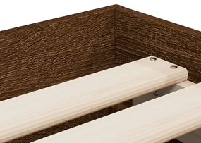 Estrutura cama c/ gavetas derivados madeira carvalho castanho