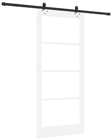 Porta Deslizante vidaXL com Conjunto de Hardware Branco 93x211 cm Made