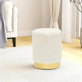 Banqueta redonda velo branco 28 x 36 cm
